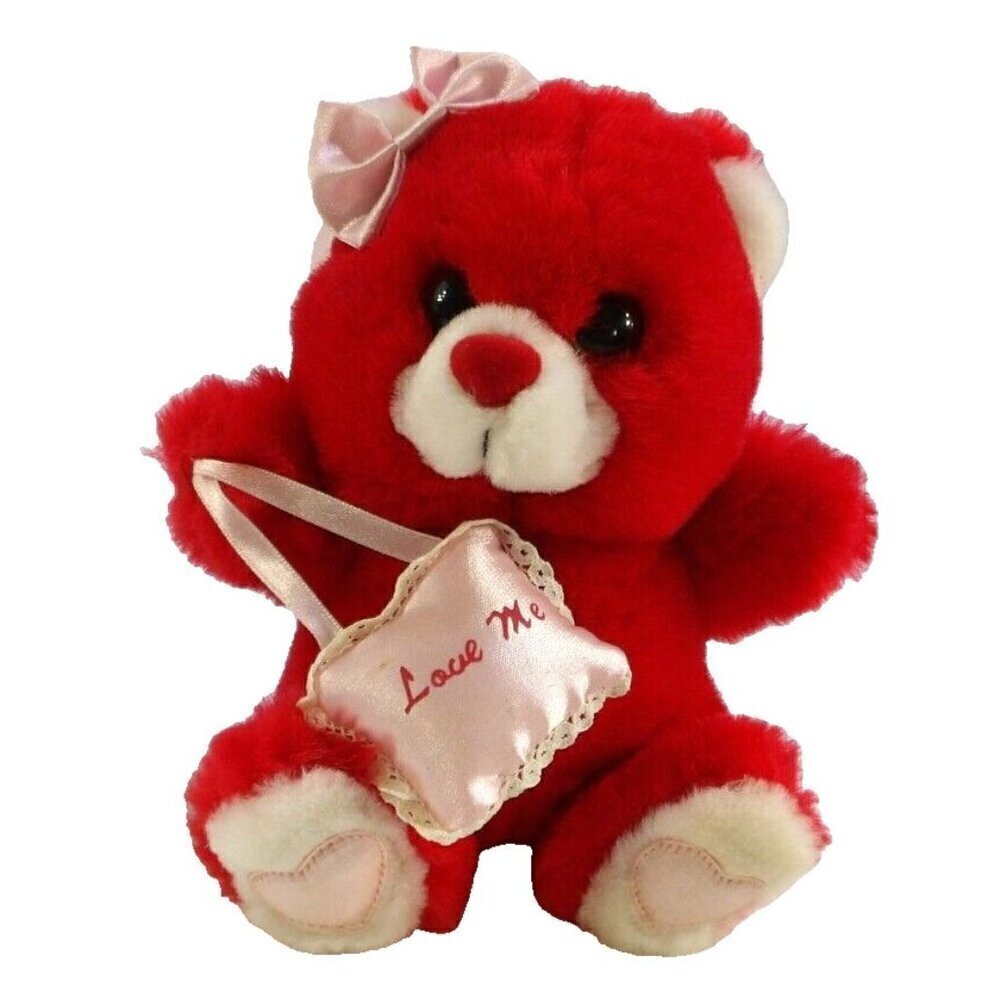 FAIRVIEW red Love Me Valentines 8" teddy bear vintage